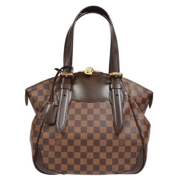 LOUIS VUITTON VERONA MM HAND BAG PURSE DAMIER EBENE - Picture 1 of 16
